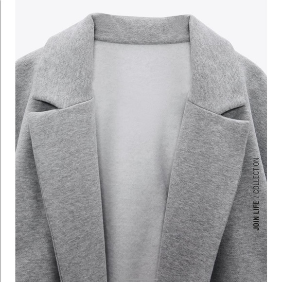 Nwt Zara Plush Lapel Collar Coat 